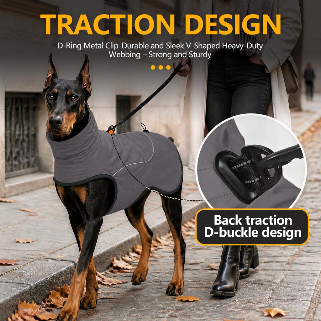 Winter Dog Coat Warm Insulated Dog Jacket Waterproof Windproof Reflective Pet Clothes for Small Medium Large Dogs