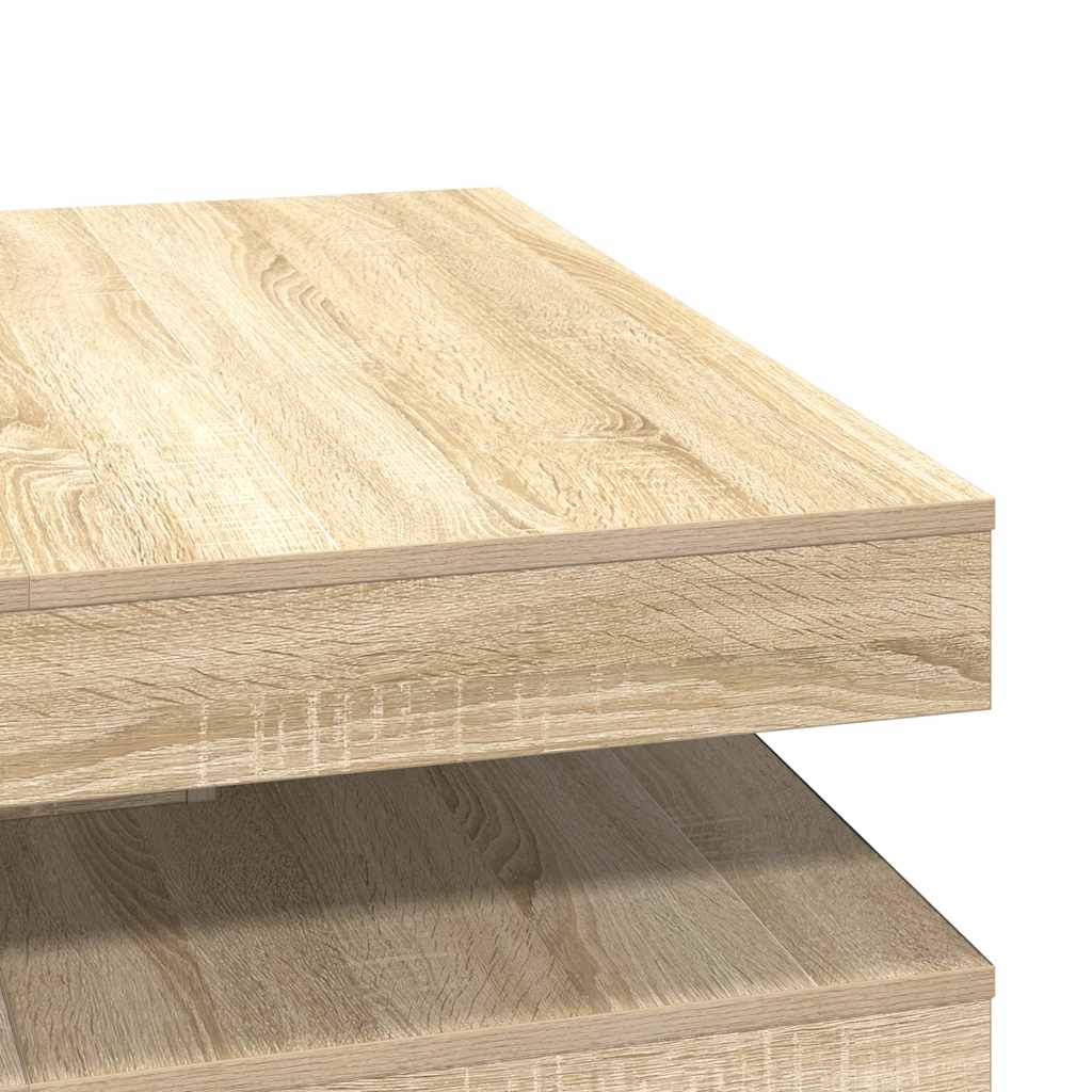 Vidaxl Stolik Kawowy Obrotowy 360 Stopni Sonoma Oak 90X90X34,5 Cm