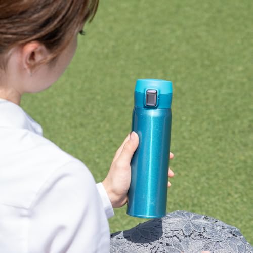 Atlas AREW-800NV 800ml Water Bottle, Insulated, Cold, and Hot, Ultra-Lightweight, with a Disassembly Cap, One-Touch Design, Japan's Lightest, Compatib