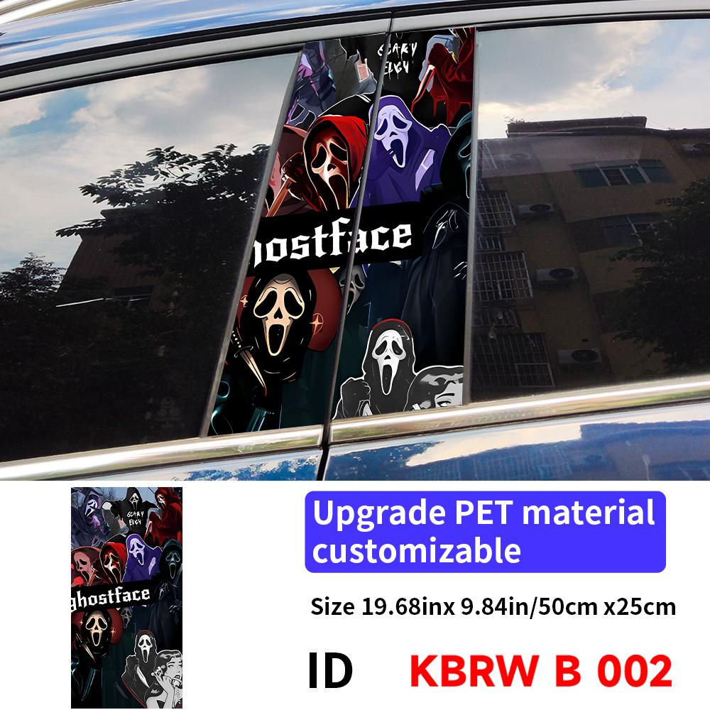 Adesivi per Auto Personaggi Horror Fantasma Halloween Montante B Auto Copertura Decorativa Impermeabile Graffi Portiere Auto Montante Parasole Decalcomanie