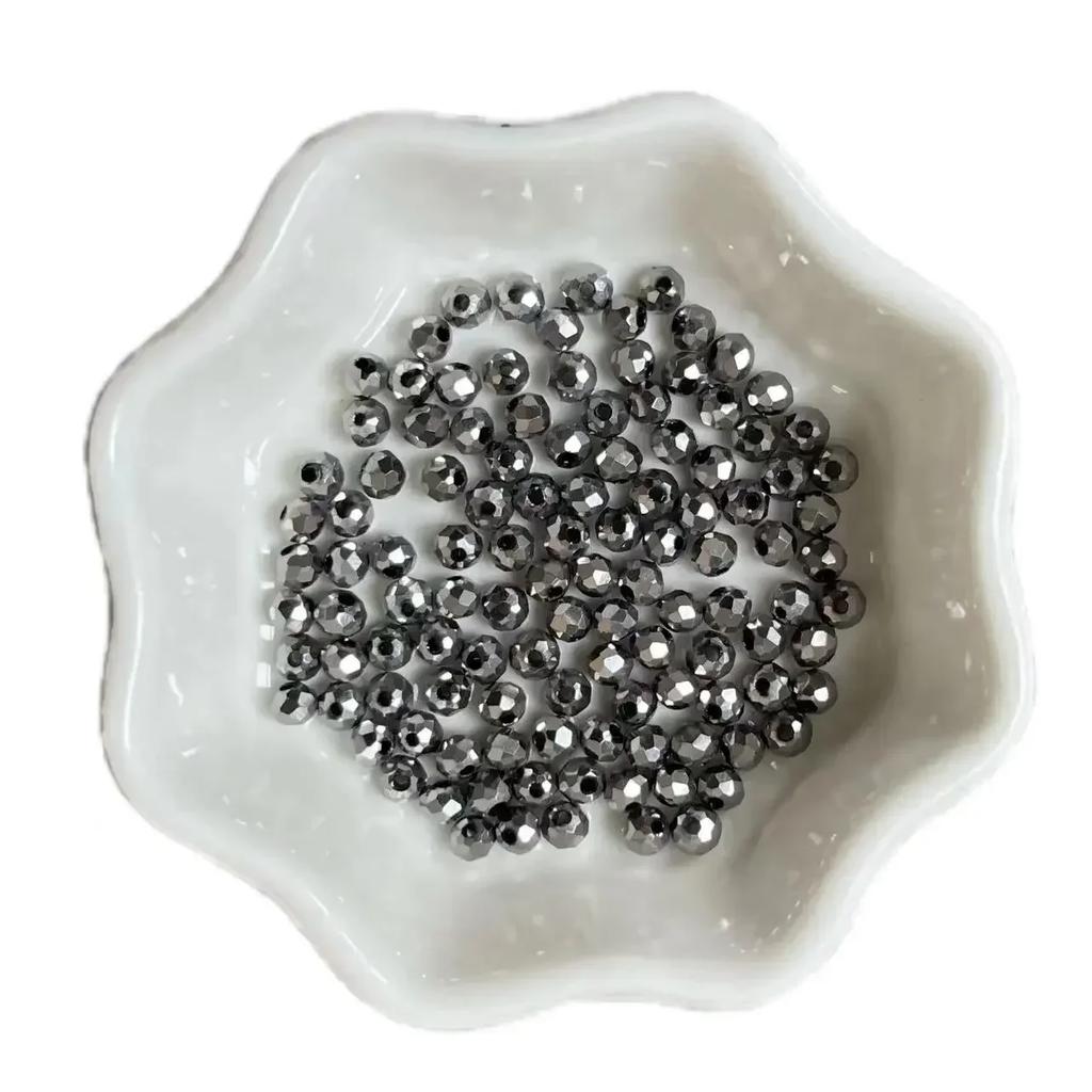 100pcs Czech Rondelle Crystal Beads AB Color Faceted Glass Beads Loose Spacer Beads for Jewelry Making DIY Necklace Accessories