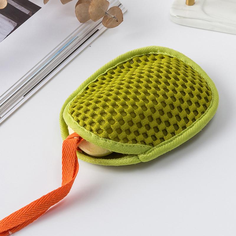 2-in-1 Bade-Luffa-Handschuh Doppelseitig Zum Entfernen von abgestorbenen Hautschüppchen und Schmutz Badehandschuh Duschlappen Schäumnetz Seifensäckchen Kann Seife hineinlegen