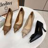 775-82 High Heels Autumn Professional Commuter Single Shoes Women's Pointed Head Thin Heel Huidong Women's Shoes Custom Thin Heel Pointed Head
