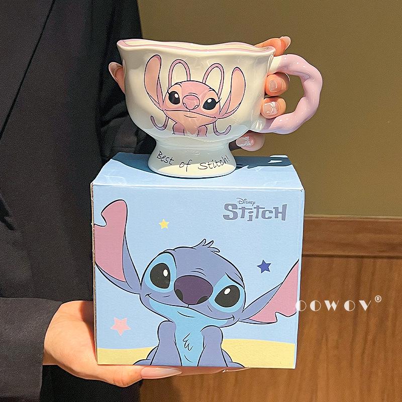 

Керамическая кружка Stitch Collaboration 2025 – Милая кофейная и водная чашка для пары, Идеальный подарок на день рождения 350ml