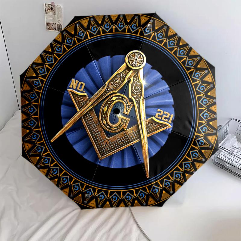 1PC Freemasonry Umbrella Portable Folding Umbrella Iron Frame Hole Bone Structure Outdoor Home Umbrella A7