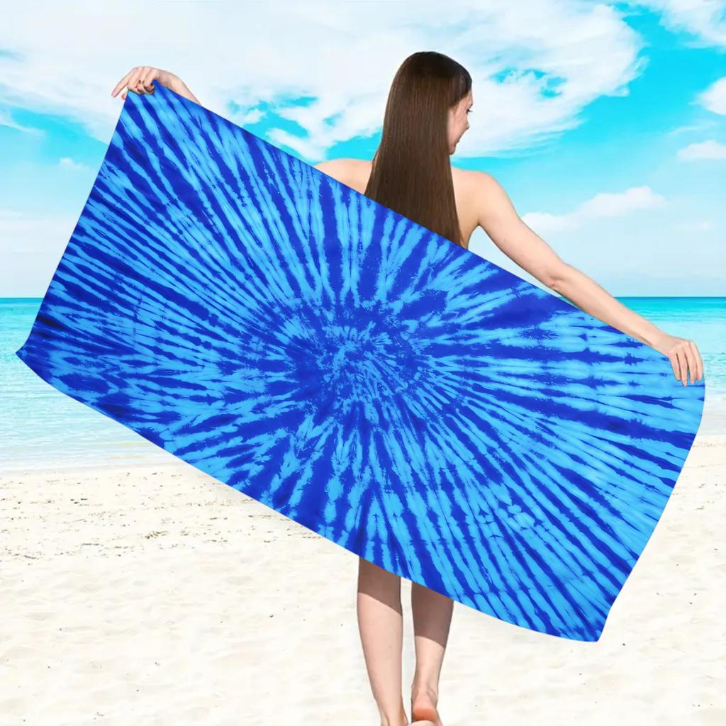 1pc Ultra Fine Fiber Beach Towel, Quick Drying Absorbent Bath Towel, Multi-functional Towel for Beach Swimming and Sports
