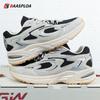 Men's Running Shoes Leather + Mesh Breathable Non-Slip Men's Outdoor Wear Sports Lightweight Running Basketball Shoes