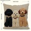 Entzückendes 2D-Flachdruck-Nicht-echtes gesticktes Hundekissenbezug Sofakissenbezug, Heimzimmer Schlafsaaldekoration, 2D-Druck