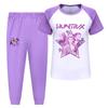 5034 Kinder Mädchen Rumi Zoey Mira Hunters Print T-Shirt Hose Hose Kleidungsset