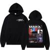Rapper Maka Aura  Tour Merch Hoodies Men's Women Fashion Hip Hop Hooded Sweatshirts Fans Gift Oversized Pullovers Streetwear
