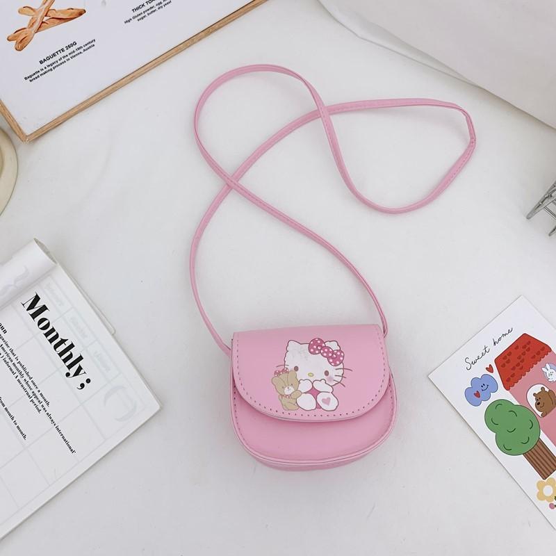 Sanrio Hello Kitty Cartoon Kids Crossbody Bag With Breathable Pu For Daily Use