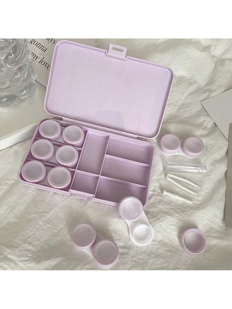 Kontaktlinsenbehälter, Bunter Kontaktlinsenbehälterhalter, Tragbares Mini-Kontaktlinsen-Kit für Reisen und Zuhause