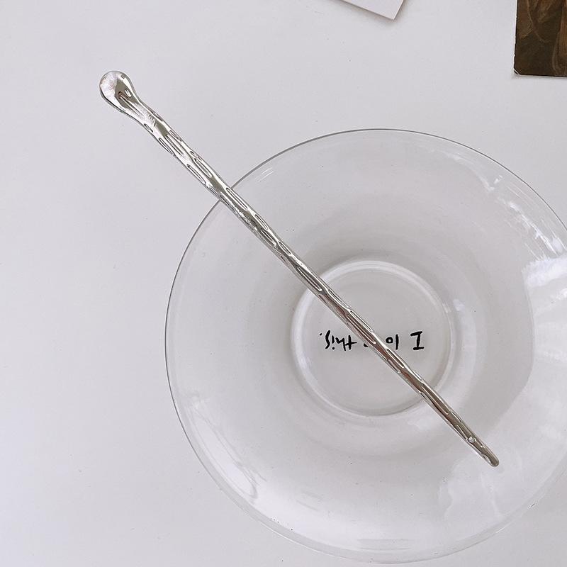 Japan Hair Stick Women Hair Clips Simple Metal Corrugated Non-slip Solid Color Hair Sticks Girls Hairclip Hair Accessories New
