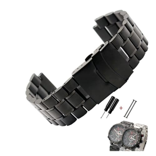 

Топ Эстетика Ремешок для часов из нержавеющей стали для мужчин, Совместимый с Timex T2N720, T2N721, TW2R55500 и T2N721, 24x16 мм, Серебристый/Черный с