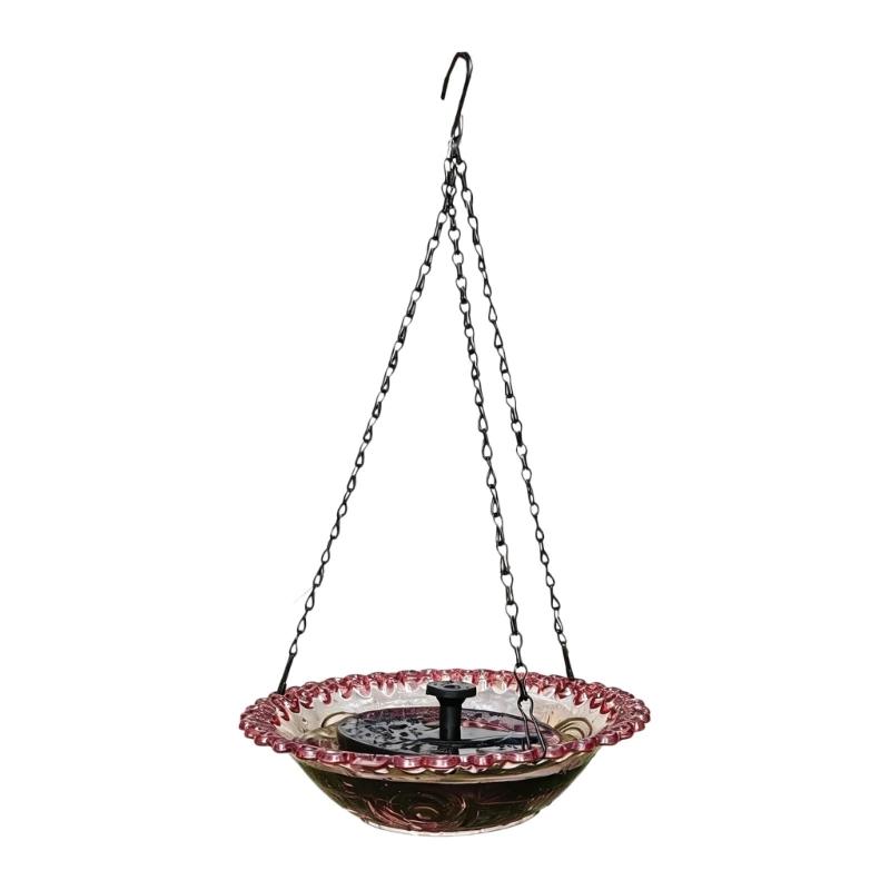 Solar Bird Baths Hangable Shower Bowl Solar Fountain For Bird Bath With Water Pumping Birdbath For Outdoor Garden