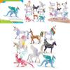 Animal Model Pvc Unicorn Rainbow Pegasus Dragon Figure For Childrens Educational Play