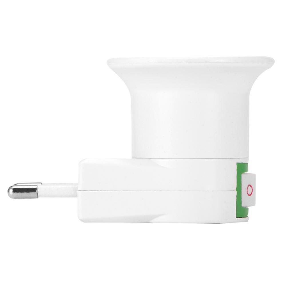 1PC E27 EU Plug Lamp Light Holder Base Socket Converter Adapter with Control Switch