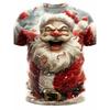 Christmas T Shirts Men 3D Rave Santa Printed T-shirt Hot Sale Xmas Part Holiday