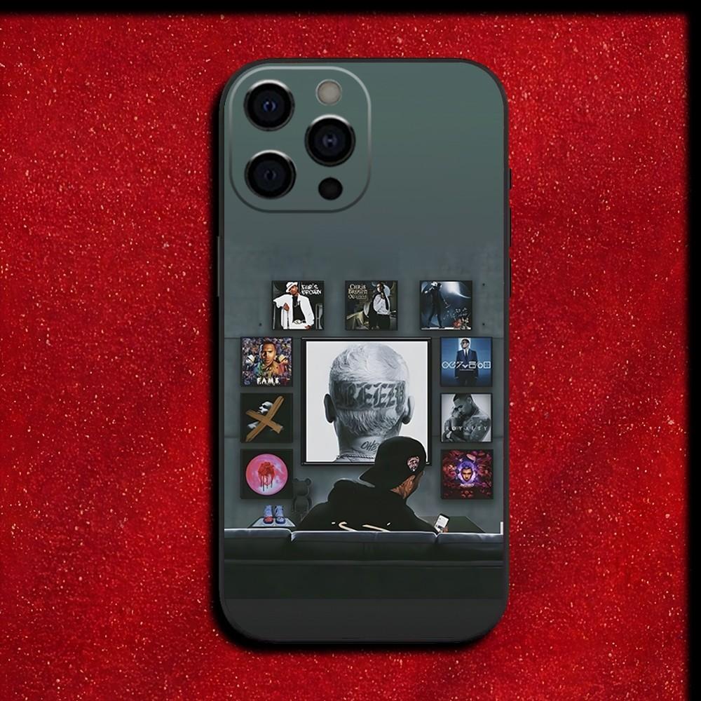 USA Rapper C-Chris Brown Handyhülle Für iPhone 16,15,14,13,12,11,Pro,X,XS,Max,XR,Plus,Mini Weiche Schwarze Hülle