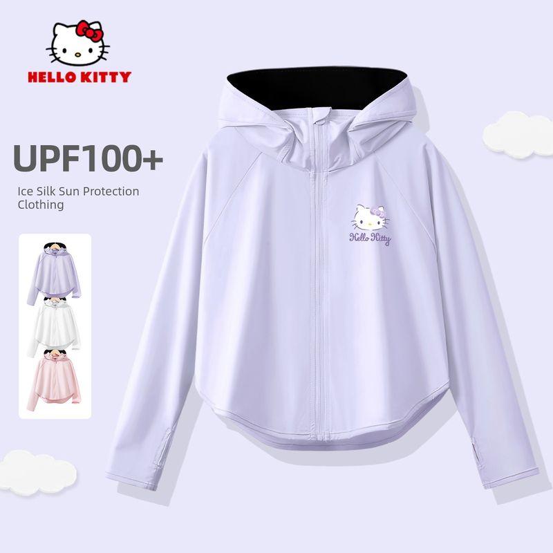 Clothing Girls  Sun Protection Clothing Summer Ice Silk Cool Feeling Children s Sun Protection Clothing Batwing Sleeve Girls  Quick-Drying Jacket Ti Z Xiaobing K Dream Purple 140