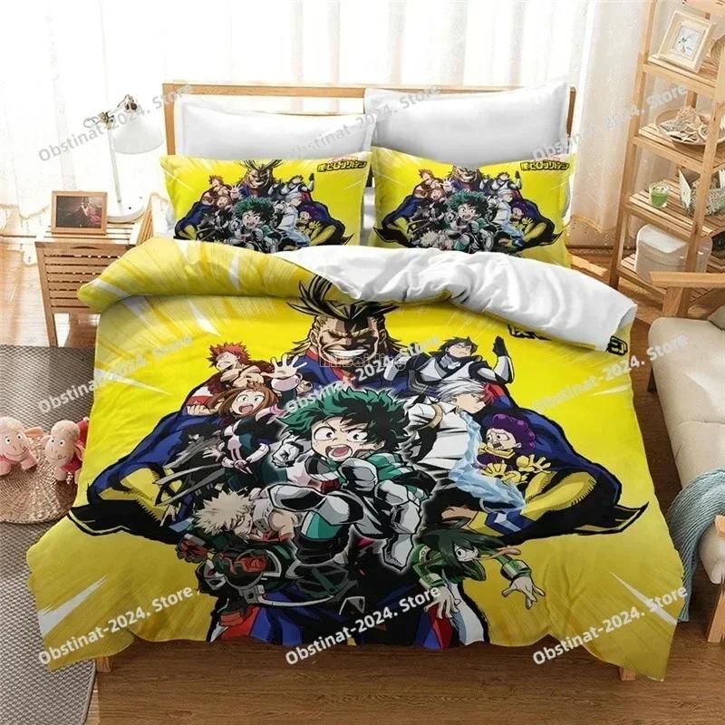 Popular Anime My Hero Academia 3d Bedding Set Duvet Cover Set Pillowcase All Might Bakugou Katsuki Comforter Cover Set Drop Ship