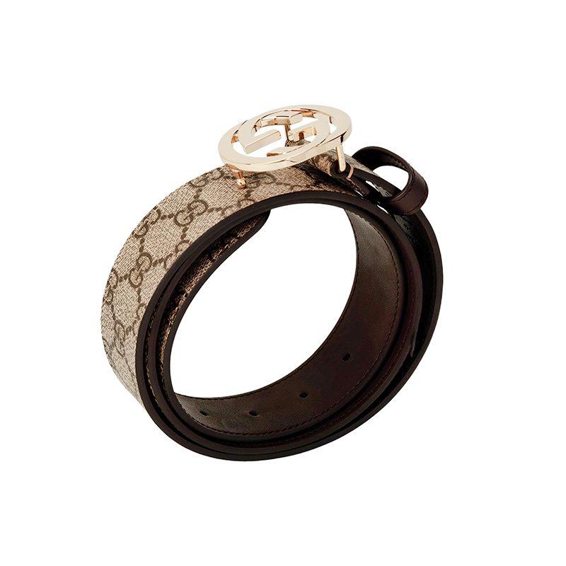 Gucci Interlocking G Leather Belts Women's 370543-KGDHG-9643