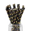 25Pcs/Set Straw Disposable Solid Straight Lightweight Round Drinking Dots Printing Multifunctional Safe Bottles Cup Straws for Home Use