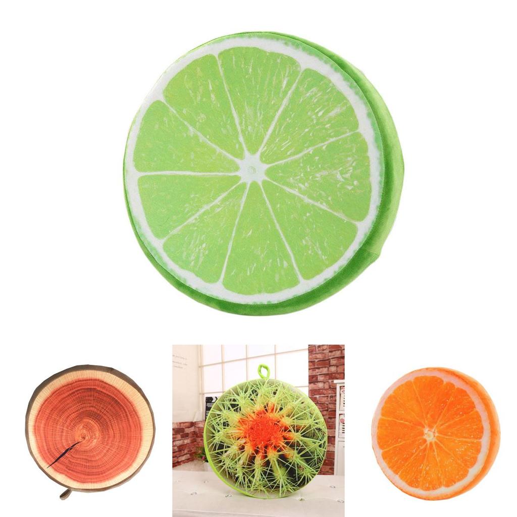 Adorable 16" Round Fruit Sofa Throw Pillow For Living Room Or Bedroom