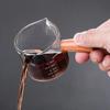 Wood Handle Glass Espresso Measuring Cup Single/Double Mouth Milk Jug Coffee Supplies Transparent Kitchen Measure Mug