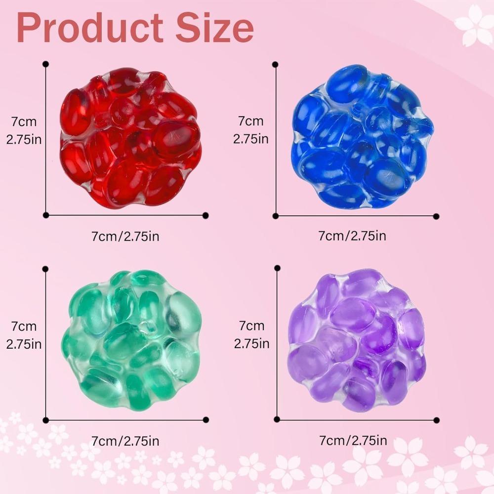 Squishy Colorful Noise Stress Ball, Crunchy Squeeze Toy for Anxiety Relief, Moldable Fidget Toy for Adults Kids Relaxation Gift