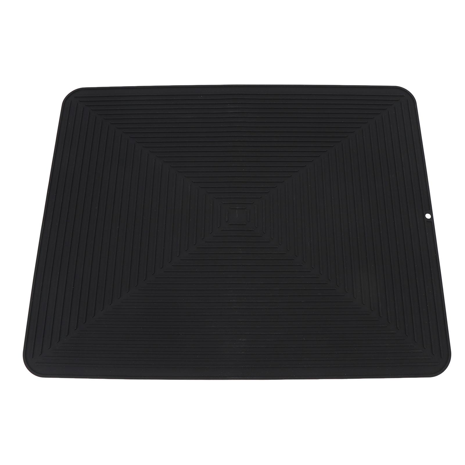Silicone Dish Drying Mat Countertop Protector Heat Insulation Non Slip Drain Pad for Kitchen Counter