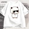 Bubu Dudu Partner T-Shirt Bär Panda Sind Spion Liebe Dinge Partner Tun T-Shirt Niedlich Passend Baumwolle T-Shirt Damen Unisex Geschenk Valentinstag