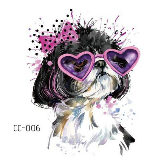Adesivi Tatuaggio Cartoni Animati Animali Adorabili: Design di Gattini, Cuccioli e Coniglietti Carini