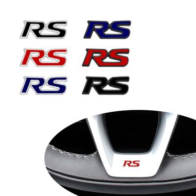 Décoration Auto 3D Petit Emblème Métal RS Centre de Volant Console Centrale Autocollant Intérieur Voiture Pour Captiva Lacetti Aveo Cruze
