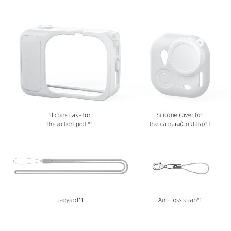 1 Set Shockproof Silicone Case For 360 GO Ultra Sports Camera Anti Scratch Anti Dust Water Resistant Flexible Grip