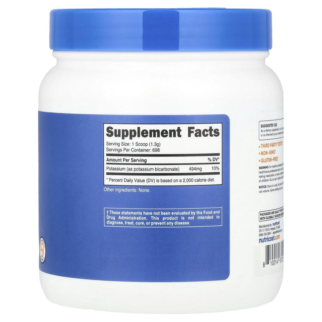 Potassium Bicarbonate, Unflavored, 907G (32.4Oz)