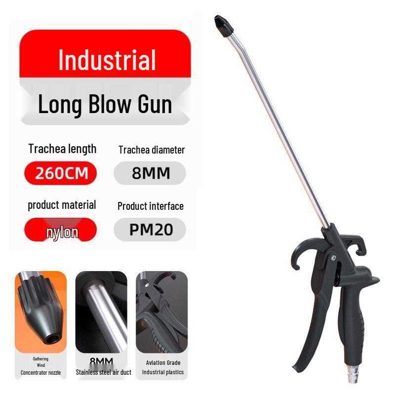Heavy-Duty, Drop-Resistant High-Pressure Nylon Blow Gun for Auto Repair and Factory Cleaning