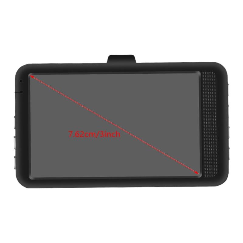 Car Dashboard Camera Front and Rear Full 1080P with 3" IPS Display, 170° Wide View, Night Viewing,Continuous Recording