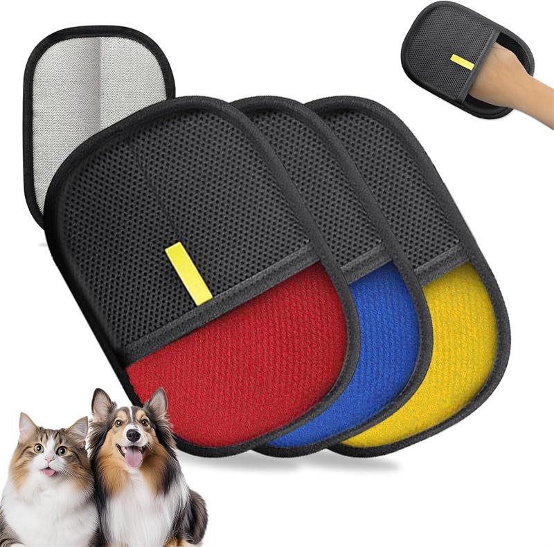 2PCS Pet Hair Remover Large Size Pet Electrostatic Hair Removal Gloves Cat Hair Removal Brush