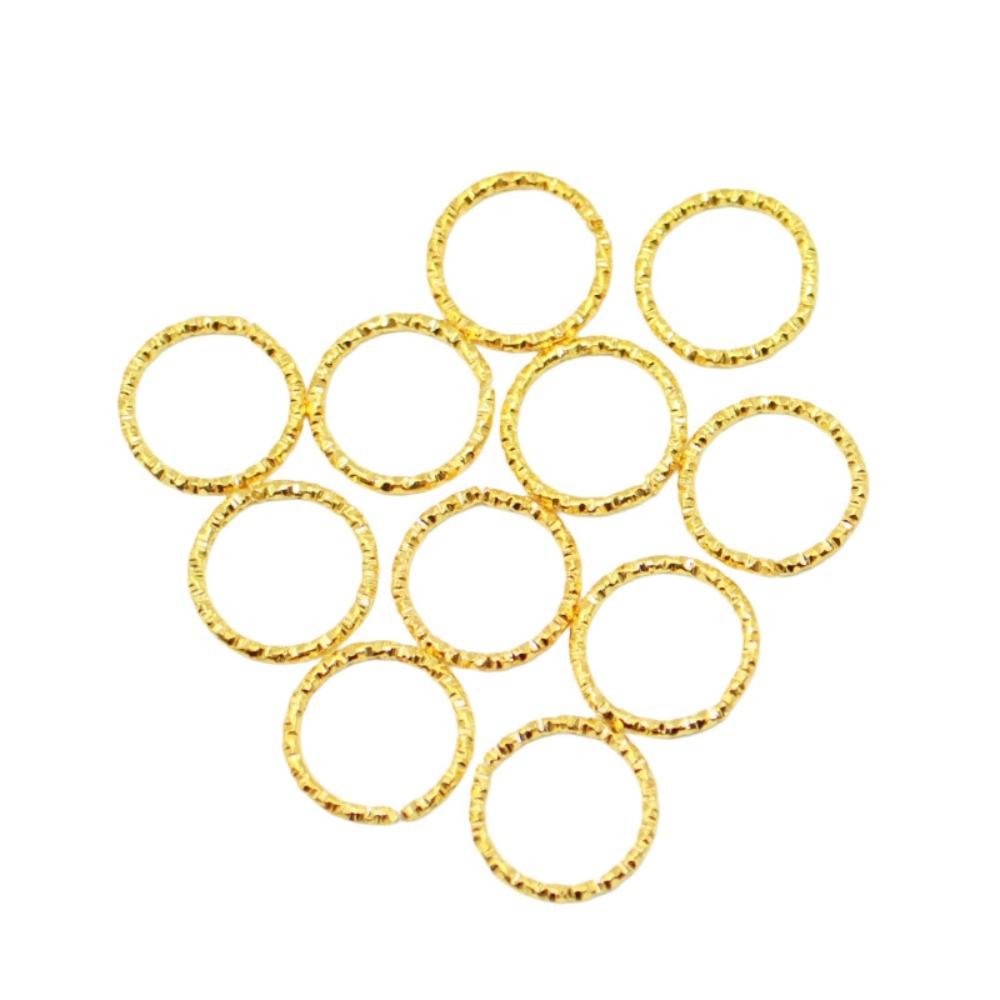 50PCS Charm Dreadlocks Beads Opening Hoop Circle Cuff Clip Hair Braids Reggae Hair Rings