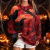 Women's Fashion Casual Halloween Print Round Neck Sweatshirt