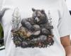 Acoustic Guitar Bear T-Shirt and Kids Tshirt, Nature Inspired Music Tee