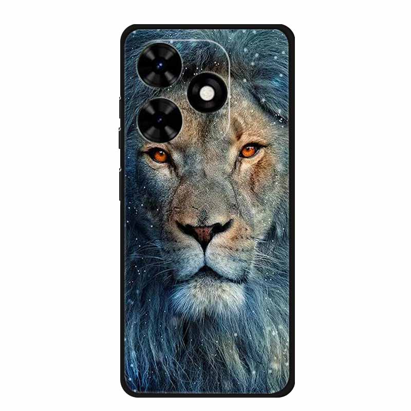 Case For Tecno Spark Go 2024 Animals Painted TPU Silicone Soft Phone Cover for Spark Go2024 BG6 Protector Wolf Shockproof Para