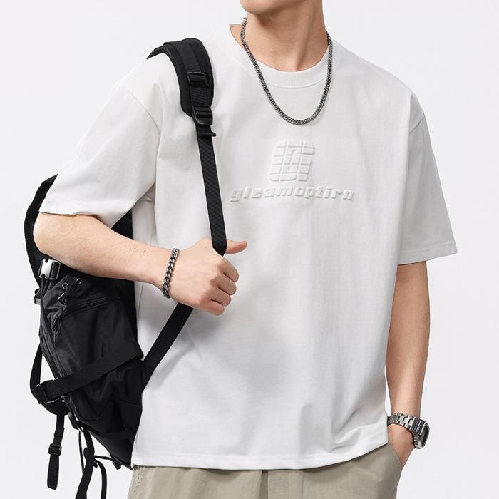 New Summer Men's Round Neck Short T-shirt Short Sleeve Thin Casual Youth Half-sleeved Shirt