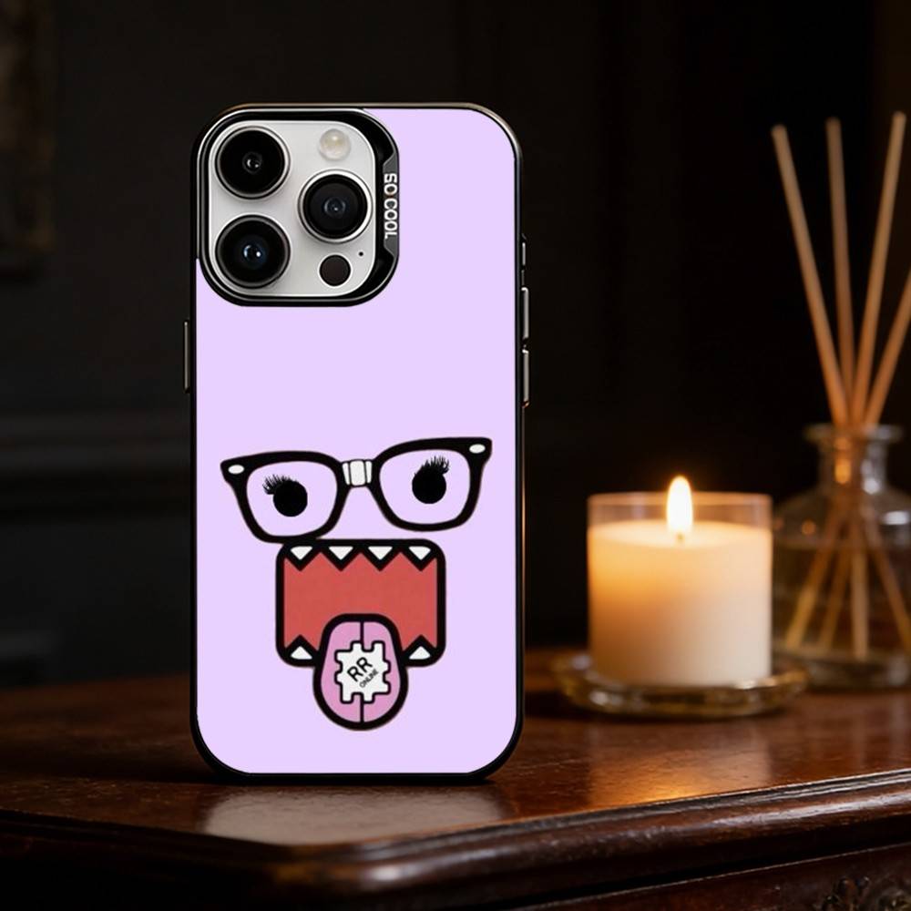 Cute Domo-kun Phone Case Phone Case For iPhone 17 16 15 14 13 12 11 Pro Max Plus Silver Matte Black Cover