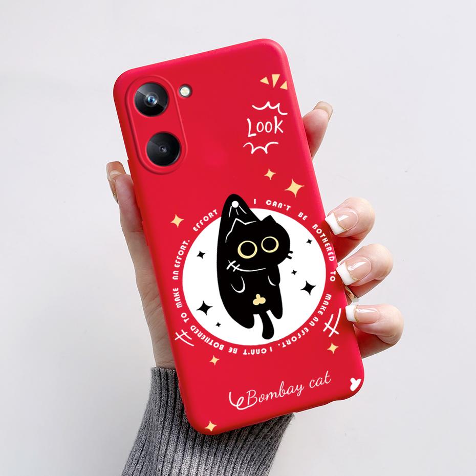 Phone Case For Oppo Realme 10 Pro+ Realme 10 Pro Plus 4G 5G Cute Panda Silicone Matte Cover For Realme10 Pro+ Realme 10Pro+ Case