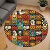 1pc Pumpkin, Skull Round Chair Mat Area Rug - Non-Slip, Floor Mat for Office, Bedroom, Home Decor Christmas Gift P0811399