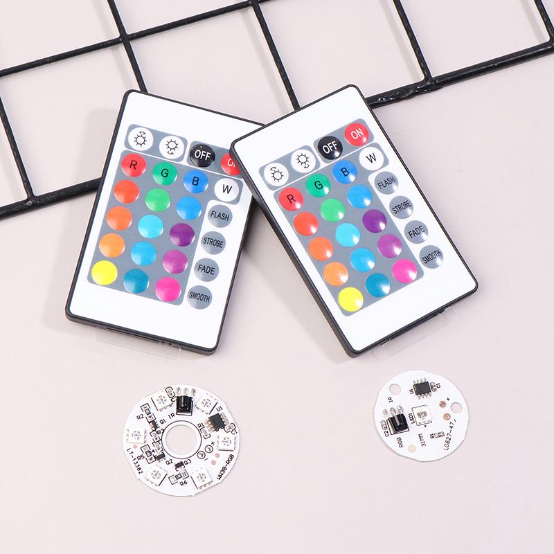 Dc5V Low Voltage Led Rgb Light Board 16Colors Colorful Gradient Round Lamp Board With Remote Control Usb Diy Night Ambient Light