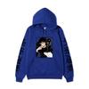 Japanese Anime Hoodie Sweatshirt Jujutsu Kaisen Satoru Gojo Anime Print Soft Fleece Warm Long Sleeve Hooded Sweatshirt