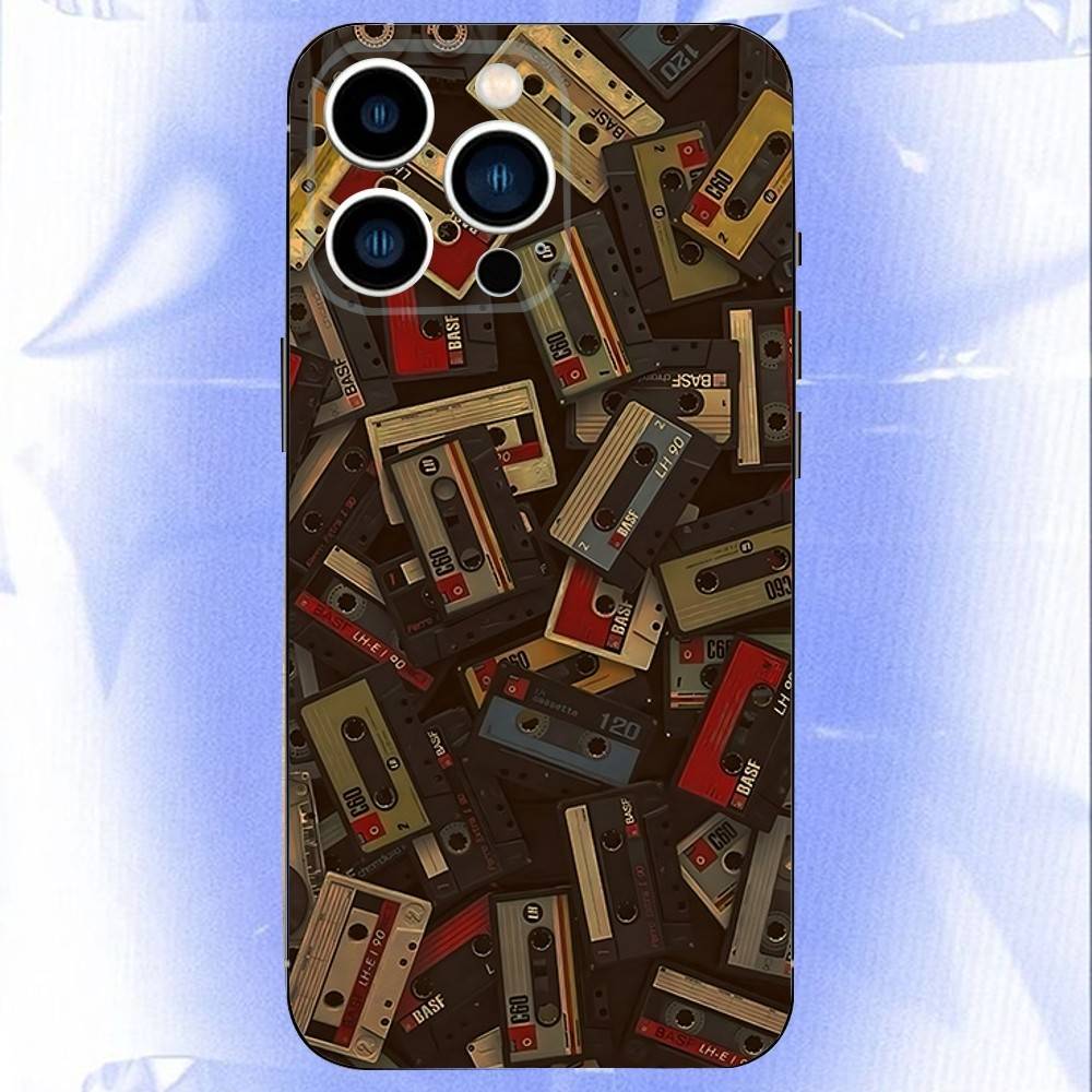 Retro VHS Video Tape  Phone Case For iPhone 16e,16,15,14,13,12,11,Pro,X,XS,Max,XR,Plus,Mini Soft Black Cover